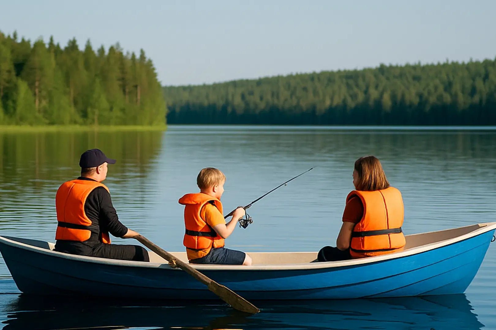 Family fishing trip in a rowboat enjoying Lapland’s calm waters, Hear the silence - Fishing Trip by Rowboat, Porovaara