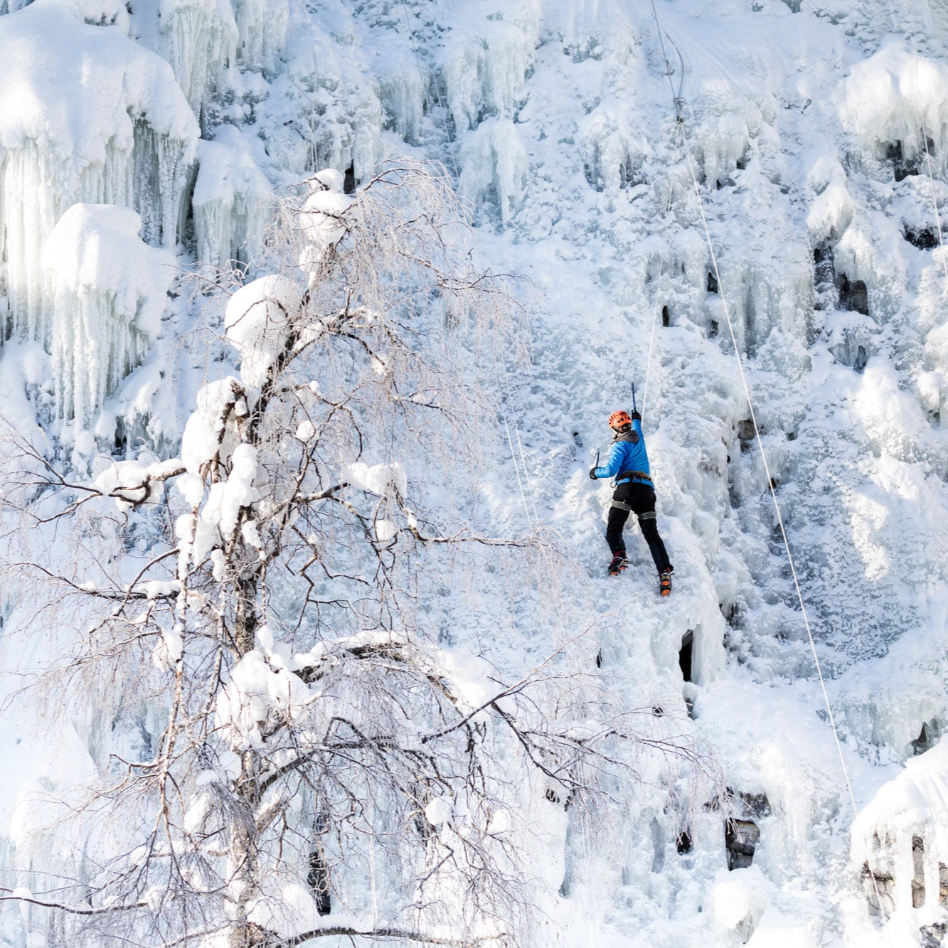 Ice climbing day in Pyhä Lapland