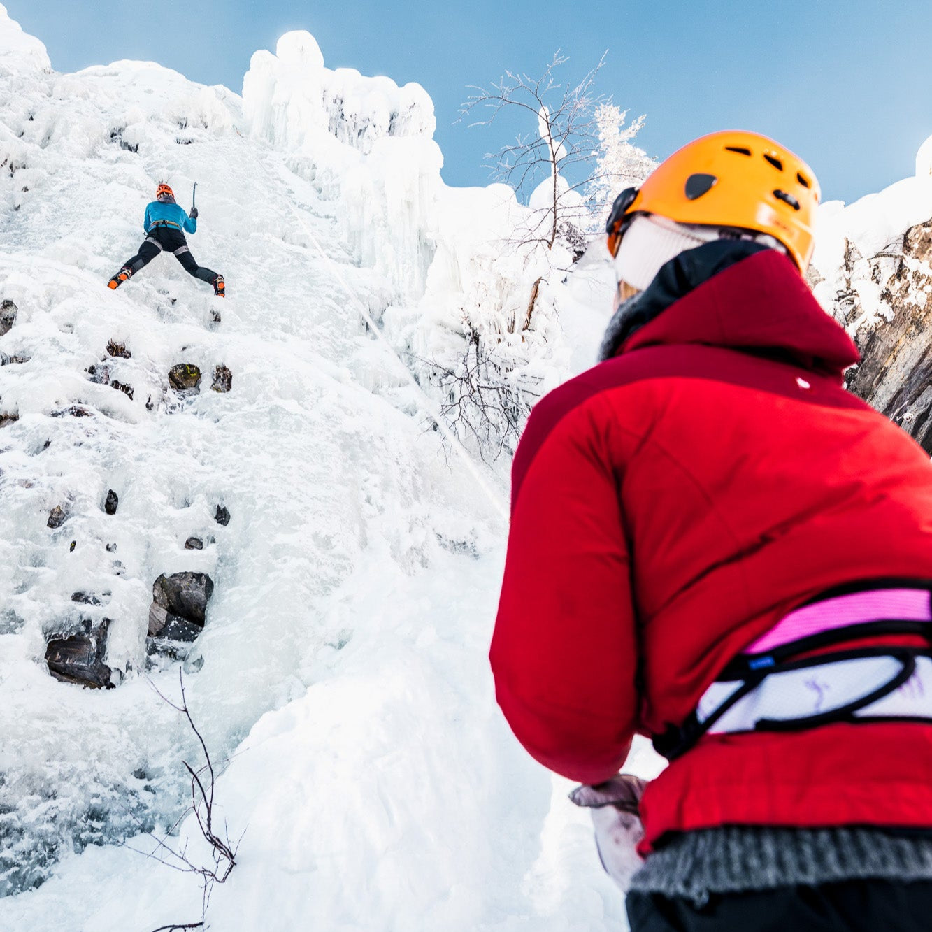 Ice climbing day in Pyhä Lapland