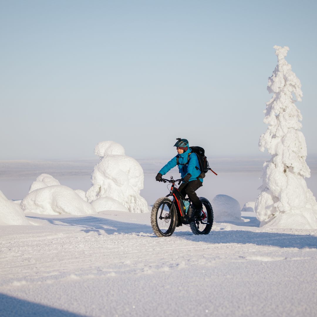 Winter Electric Fatbike rental in Pyhä