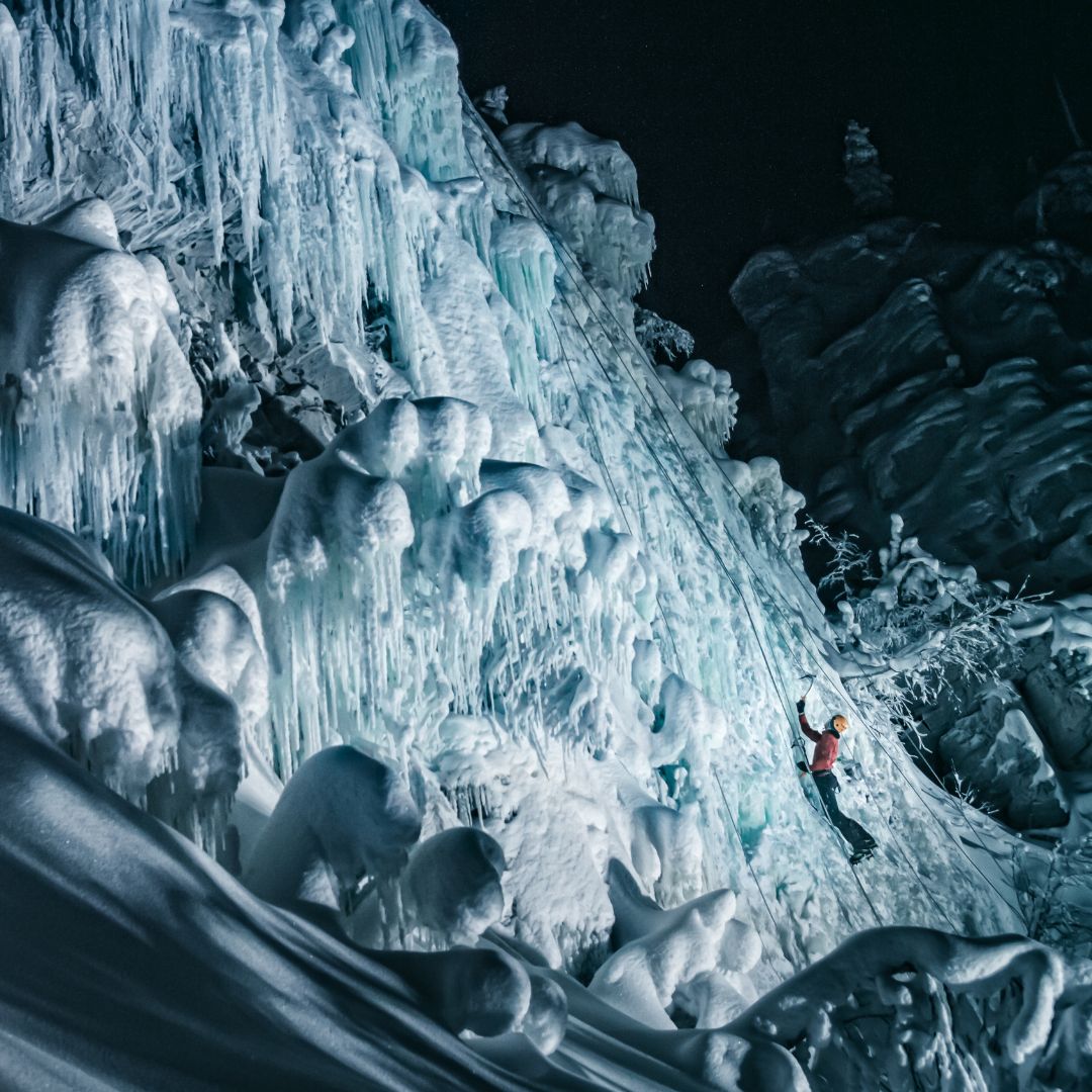 Ice climbing day in Pyhä Lapland