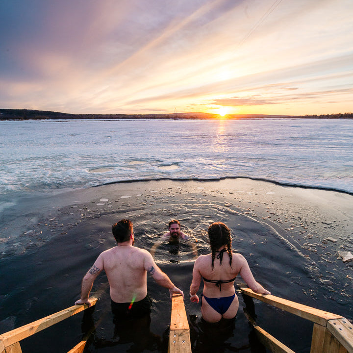 Private Wood-Heated Sauna and Ice Swimming